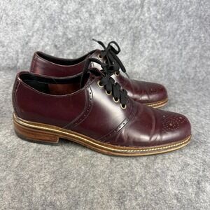 Cole Haan Men's Leather Cordovan‎ Brogue 8.5 Burgundy Maroon